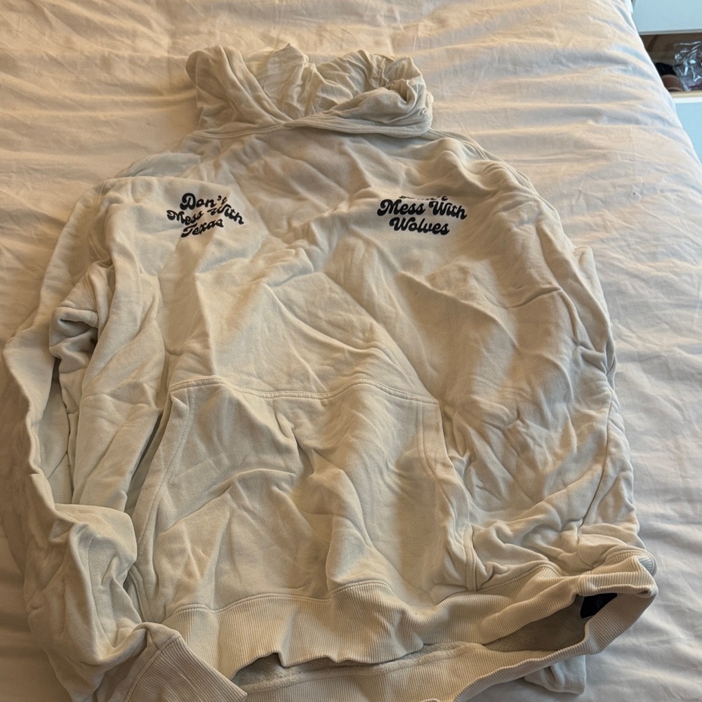 Darc Sport Off-White Hoodie with Black Text